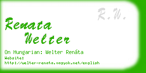 renata welter business card